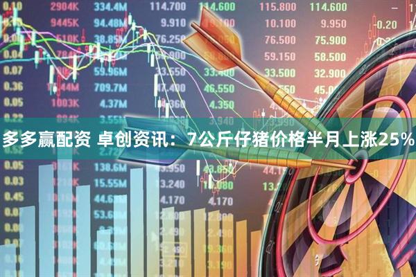 多多赢配资 卓创资讯：7公斤仔猪价格半月上涨25%